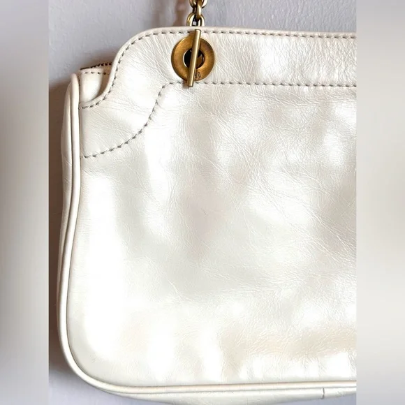 HOBO Refine Double Strap Shoulder Bag - Latte Cream with Gold Hardware - Picture 4 of 17